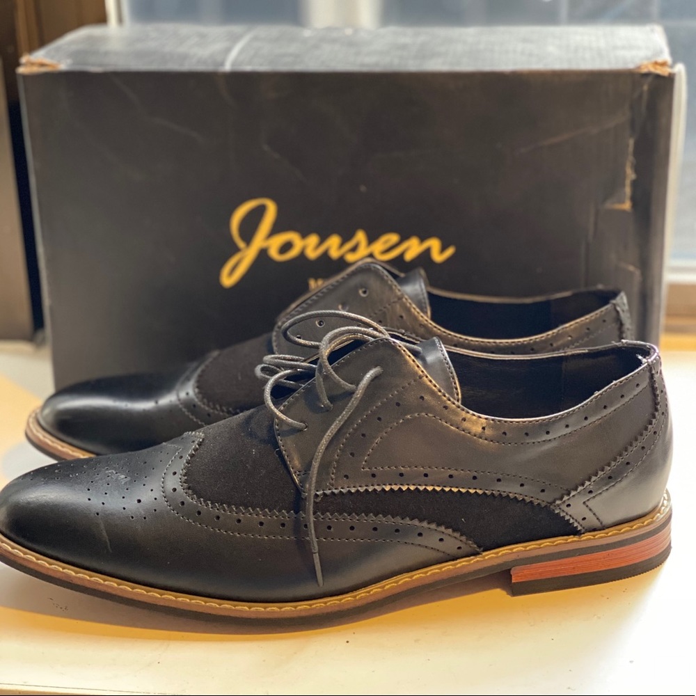 Jonsen Milan designer leather dress shoes.